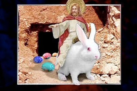 jESUS AND EASTER BUNNY